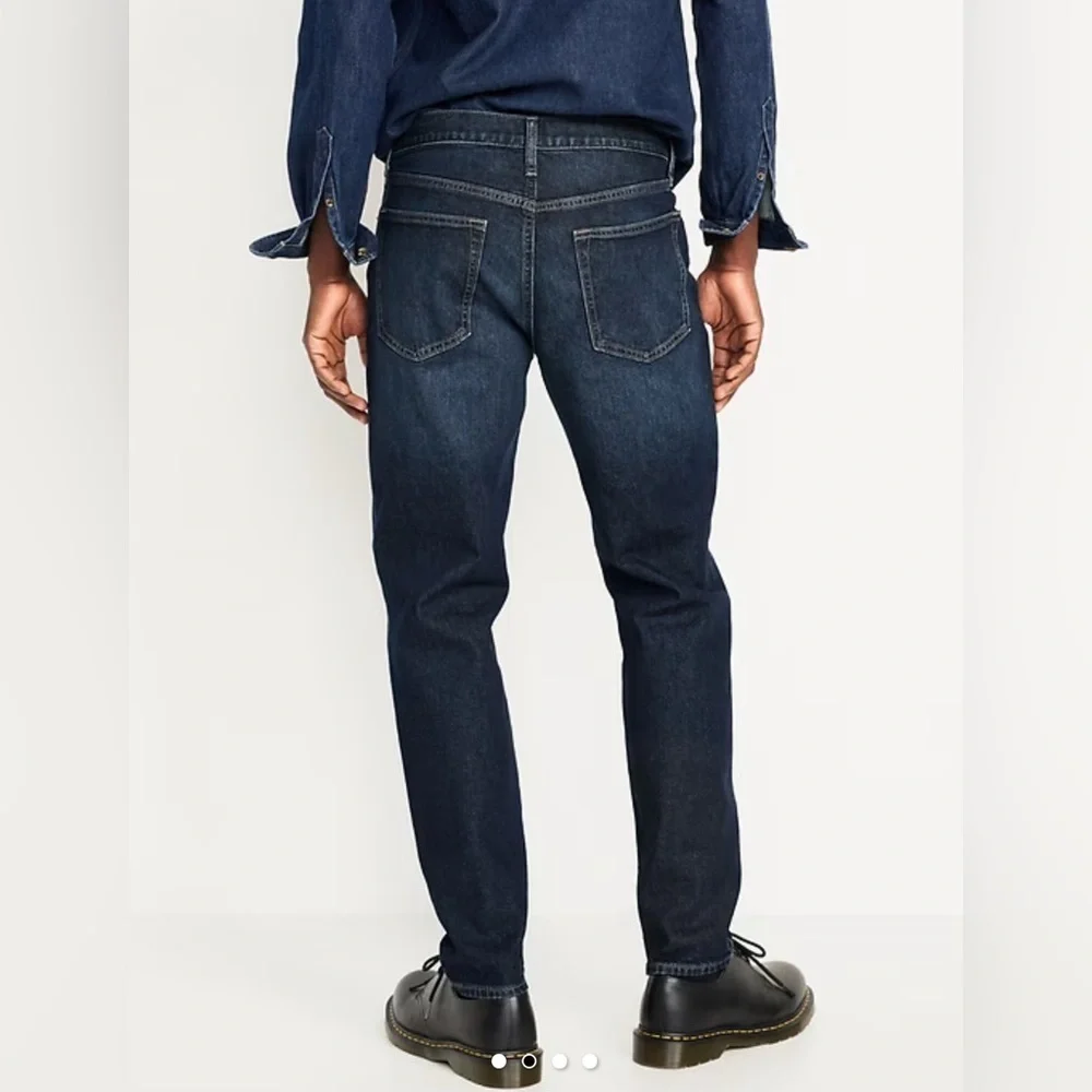 Old Navy Men's Dark Blue Slim Athletic Taper Jeans